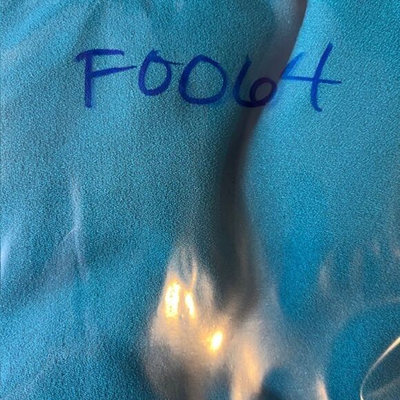 Banana Republic Flute Sleeve Blazer Cosmic Teal Hook Front Closure Pockets PS - Picture 9 of 9